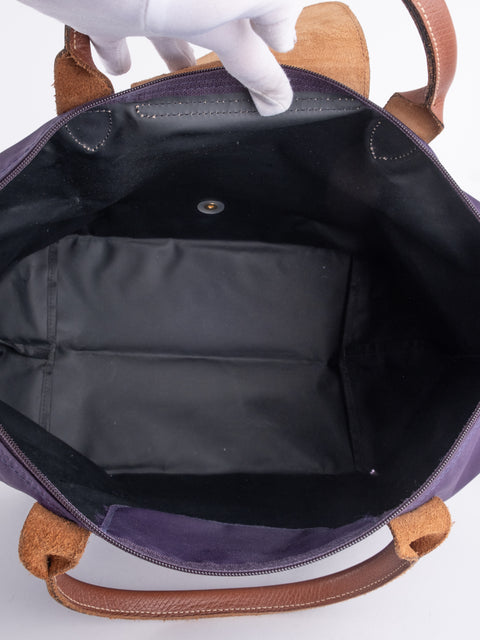 LONGCHAMP Vintage Purple Le Pliage Tote Bag