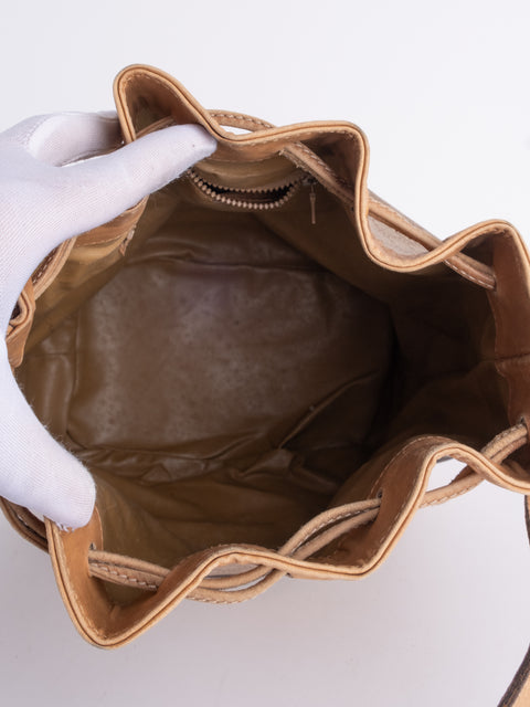 CELINE Vintage Macadam Drawstring Bucket Bag