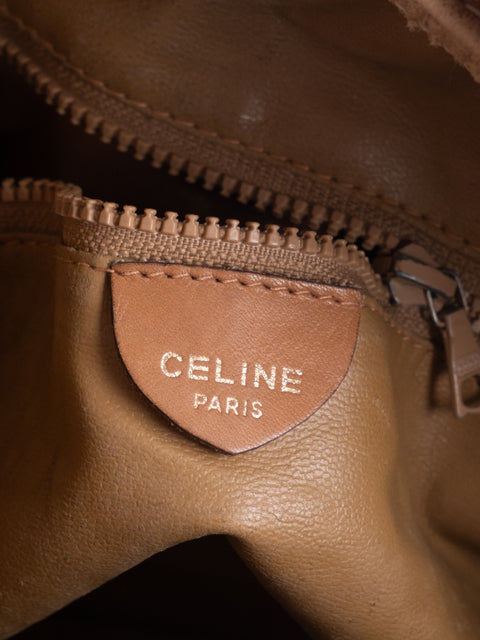 CELINE Vintage Macadam Drawstring Bucket Bag