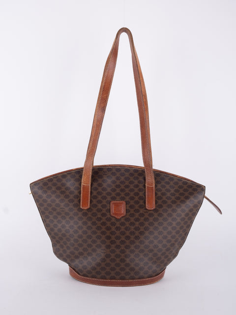 CELINE Vintage Macadam Large Tote Bag