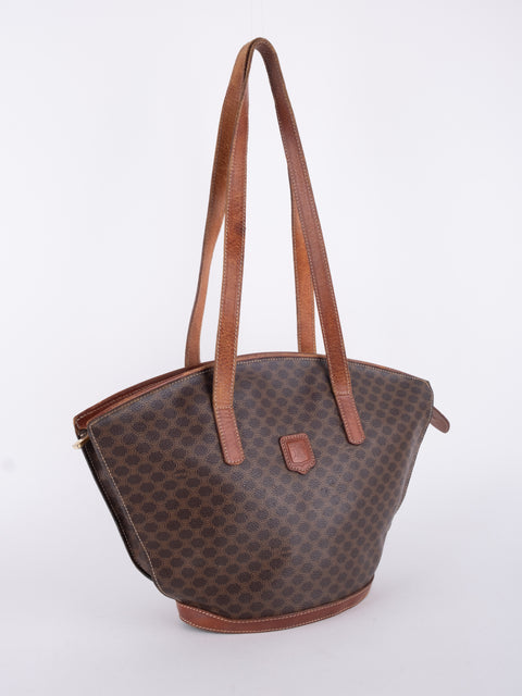 CELINE Vintage Macadam Large Tote Bag
