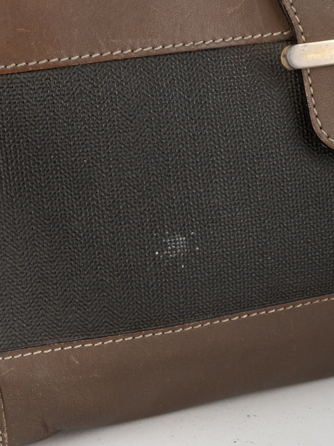 תיק קלאץ' צמיד מעור וקנבס DUNHILL