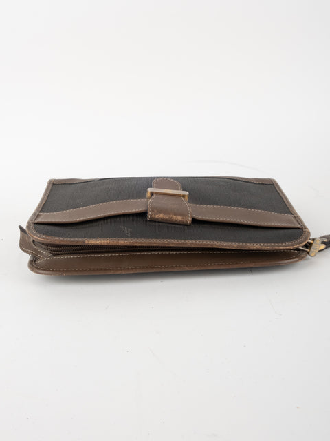 תיק קלאץ' צמיד מעור וקנבס DUNHILL