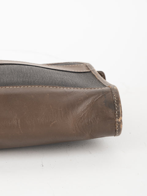 תיק קלאץ' צמיד מעור וקנבס DUNHILL