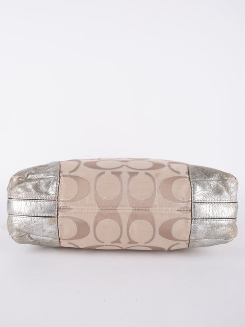 Coach Signature Vintage Beige Shoulder Bag