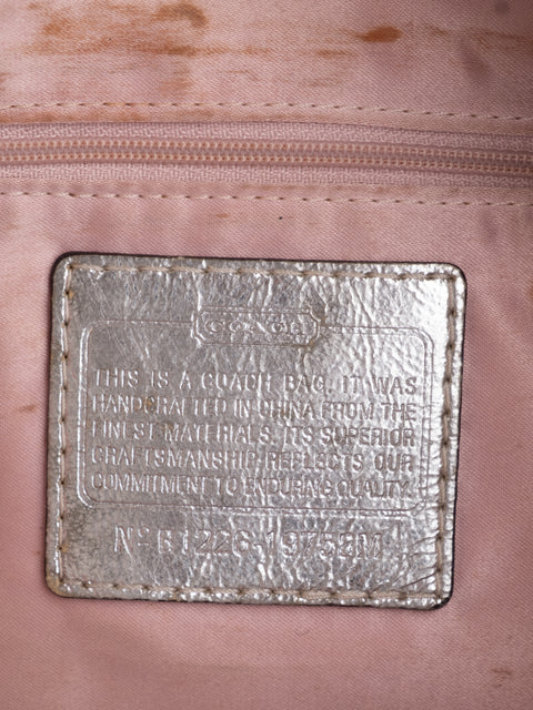 Coach Signature Vintage Beige Shoulder Bag