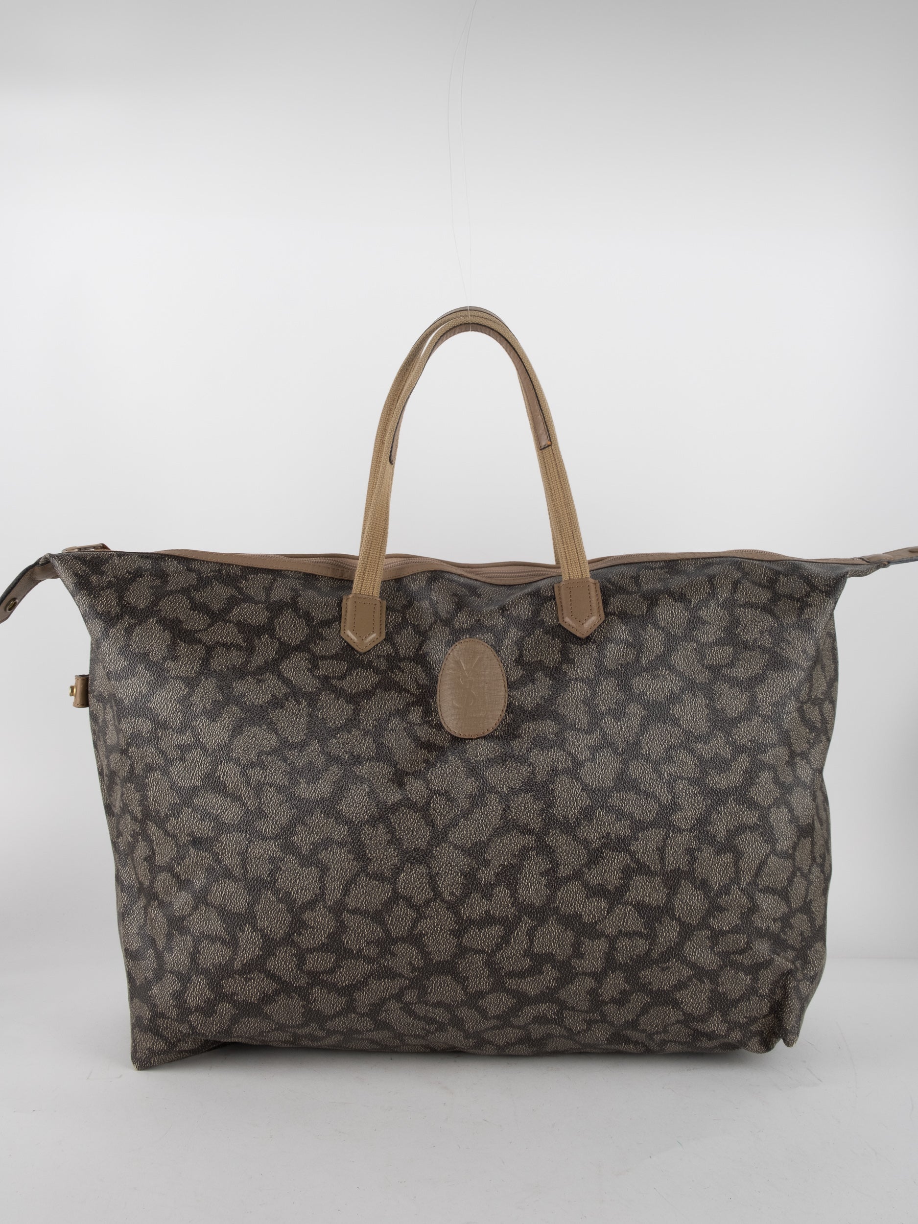 SAINT LAURENT Monogram Canvas Oversized Tote