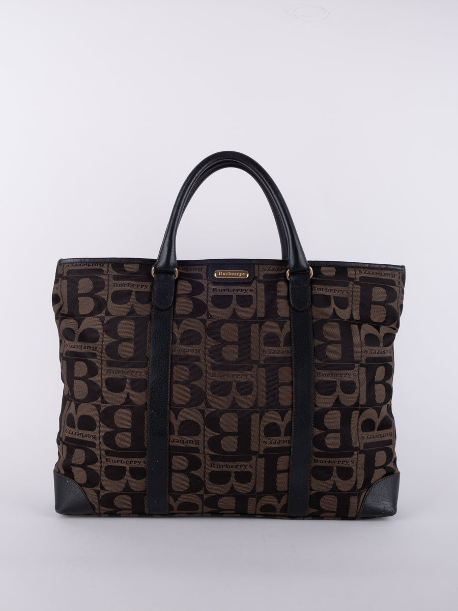 BURBERRY Vintage Monogram Tote Bag