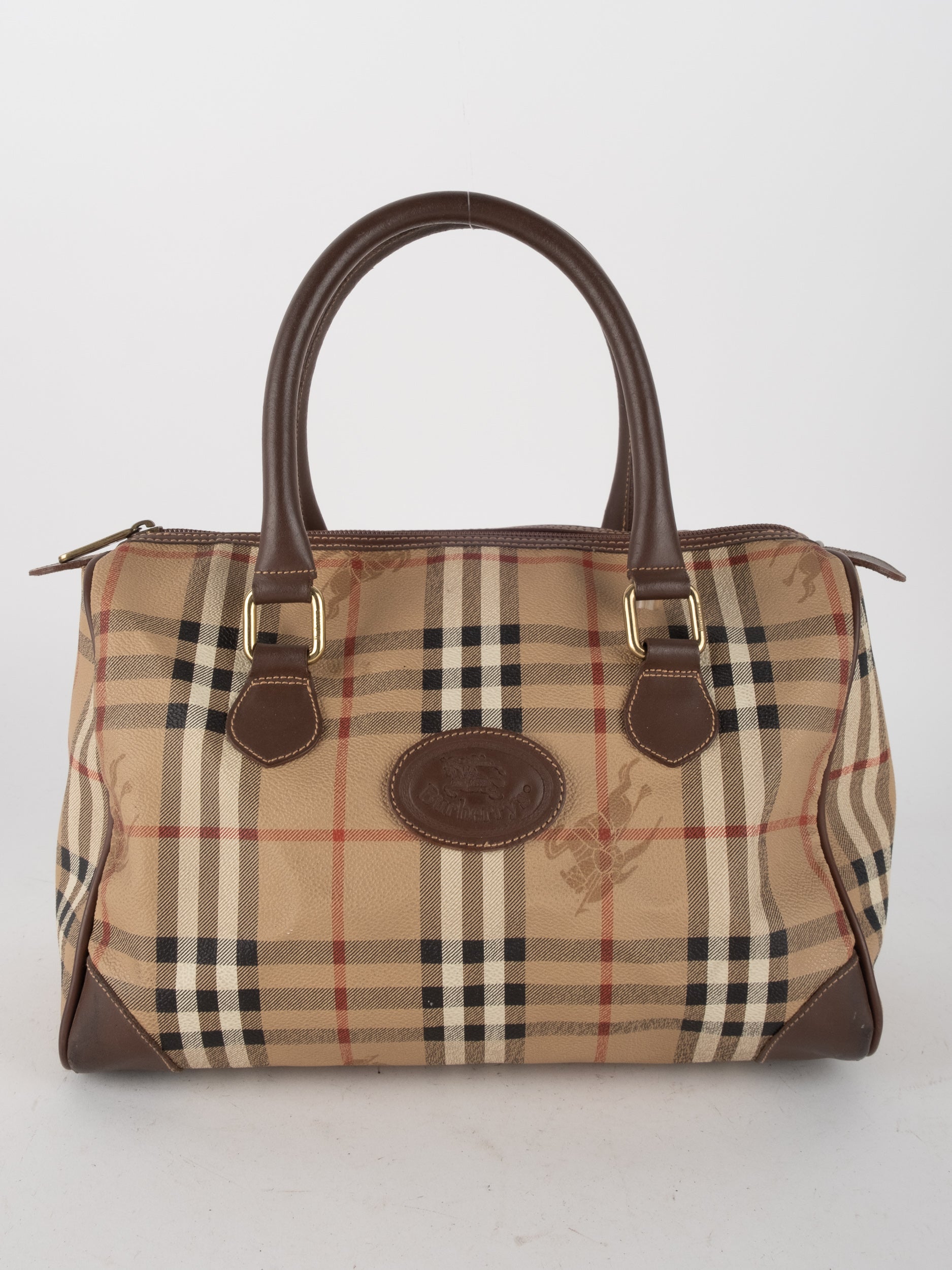 BURBERRY Nova Check Boston Bag