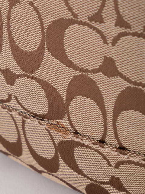 Coach Signature Vintage Beige Large Tote Bag