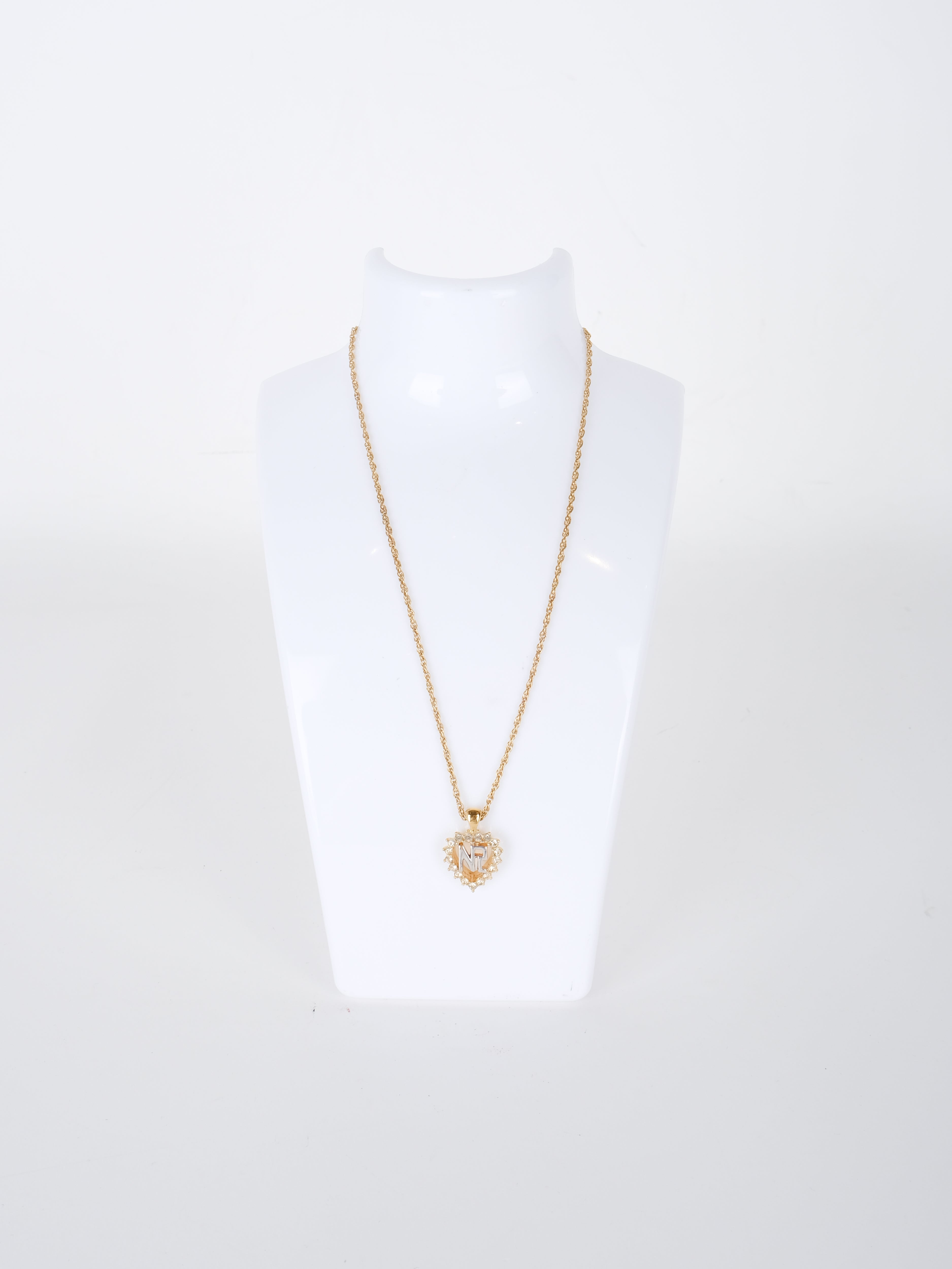 NINA RICCI Initial Pendant Necklace Gold