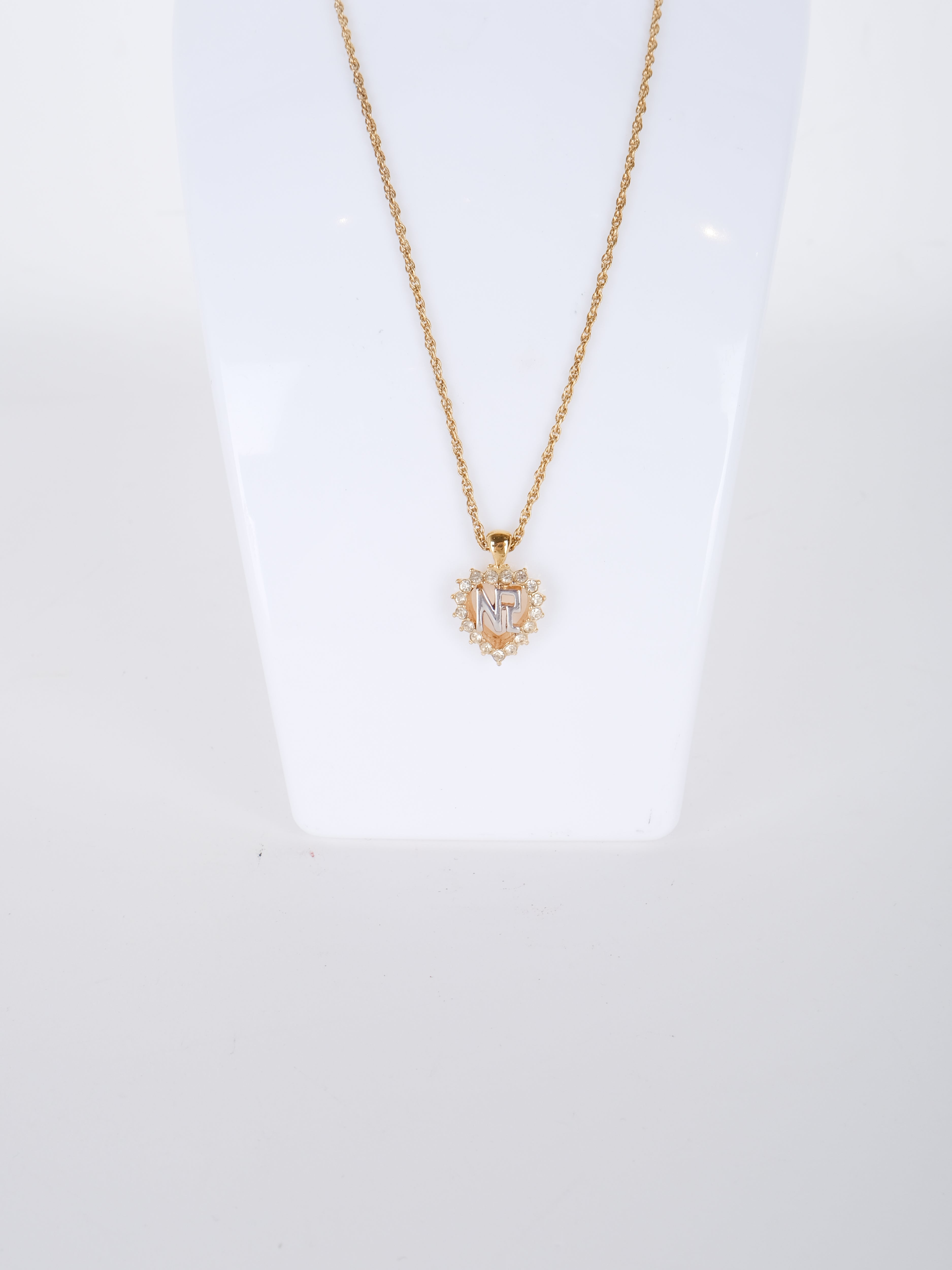 NINA RICCI Initial Pendant Necklace Gold