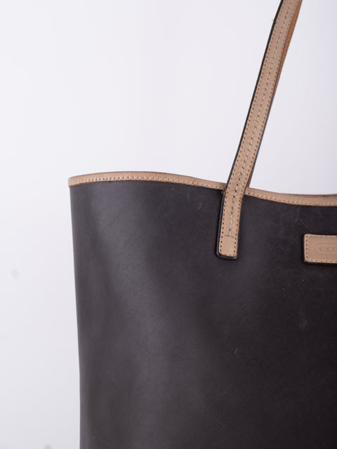 Coach Dark Brown Leather Tote Bag
