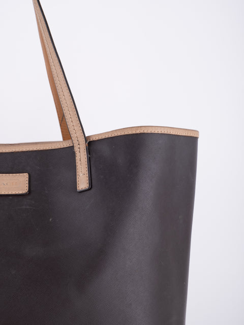 Coach Dark Brown Leather Tote Bag