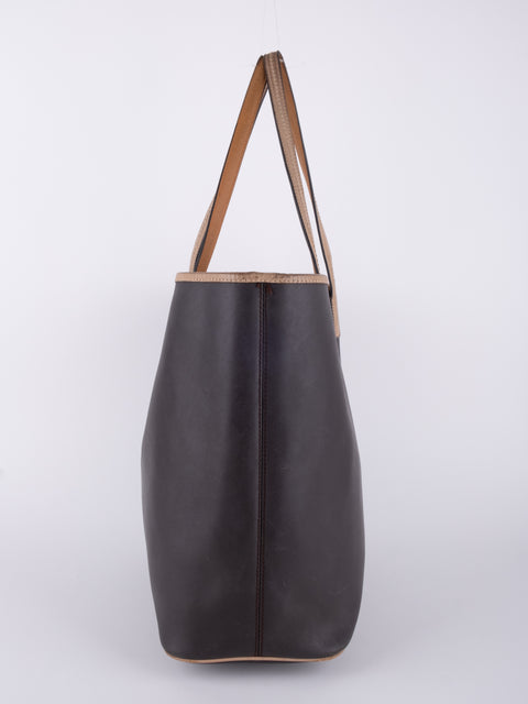Coach Dark Brown Leather Tote Bag