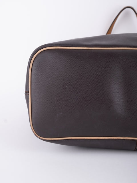 Coach Dark Brown Leather Tote Bag