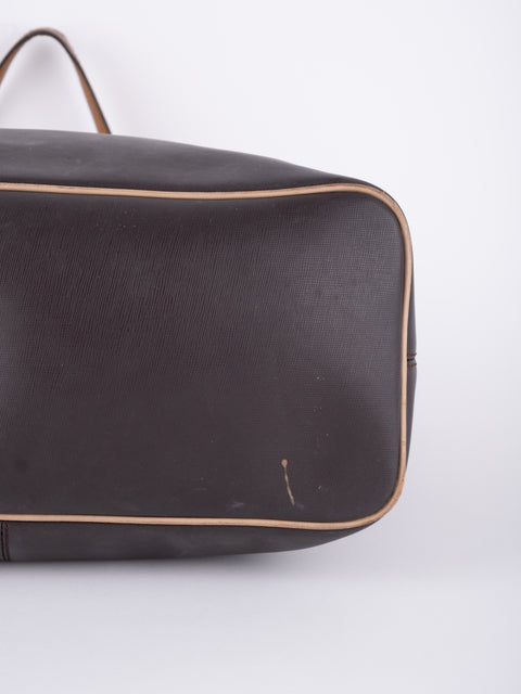 Coach Dark Brown Leather Tote Bag