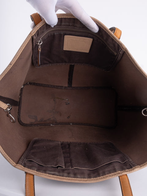 Coach Dark Brown Leather Tote Bag