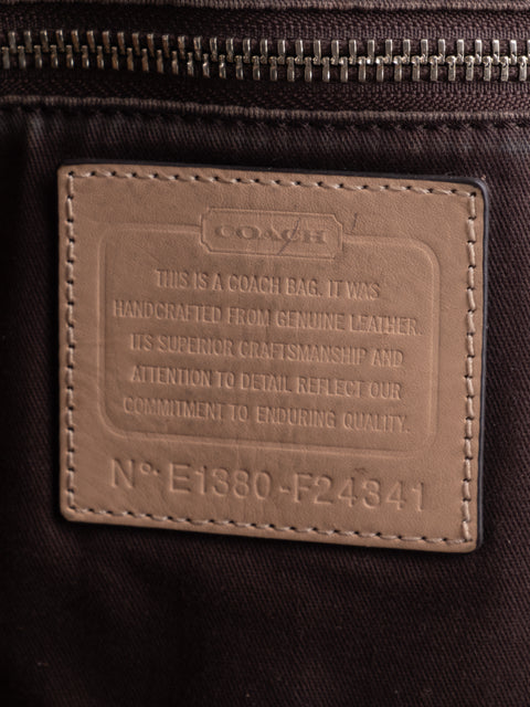 Coach Dark Brown Leather Tote Bag