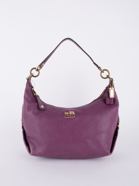 COACH Vintage Purple Leather Hobo Bag