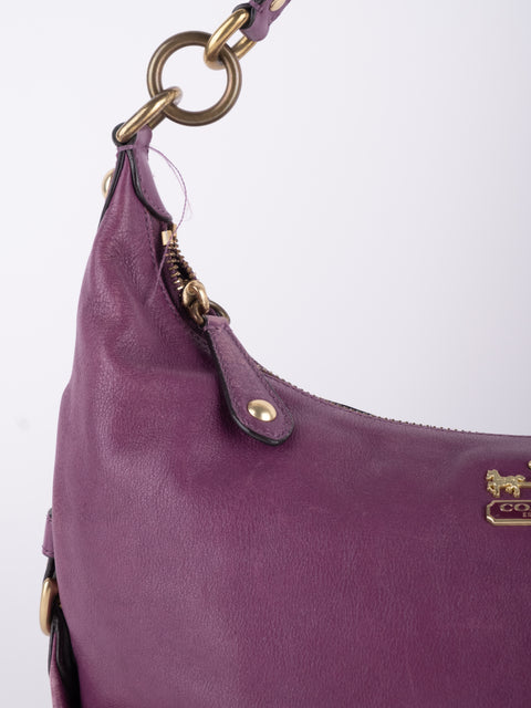 COACH Vintage Purple Leather Hobo Bag