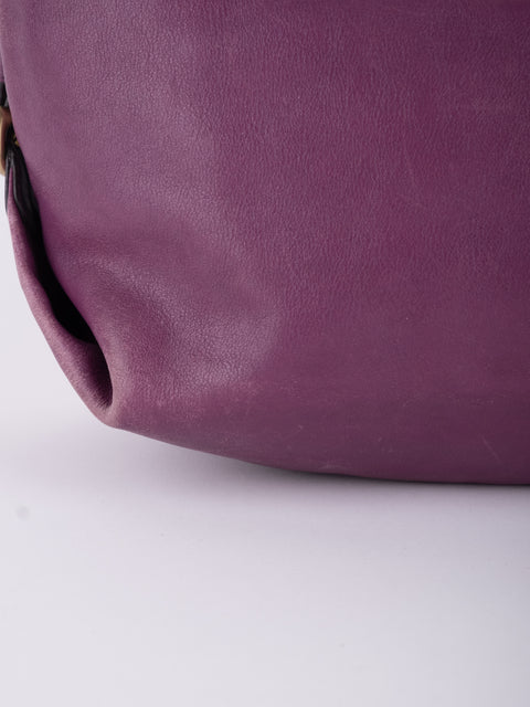 COACH Vintage Purple Leather Hobo Bag