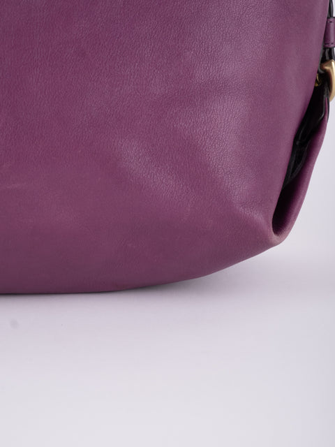 COACH Vintage Purple Leather Hobo Bag