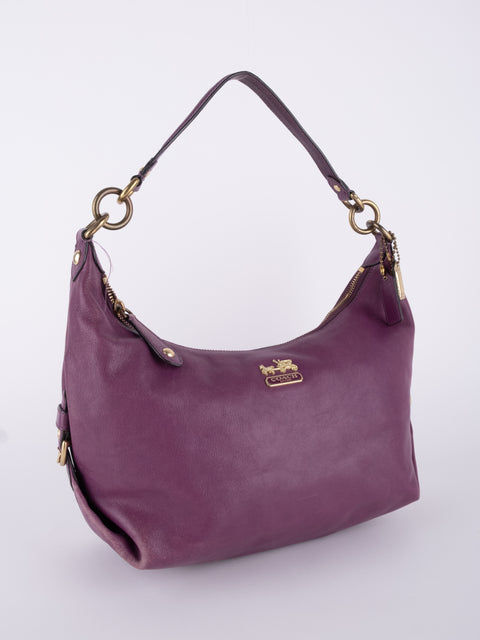 COACH Vintage Purple Leather Hobo Bag