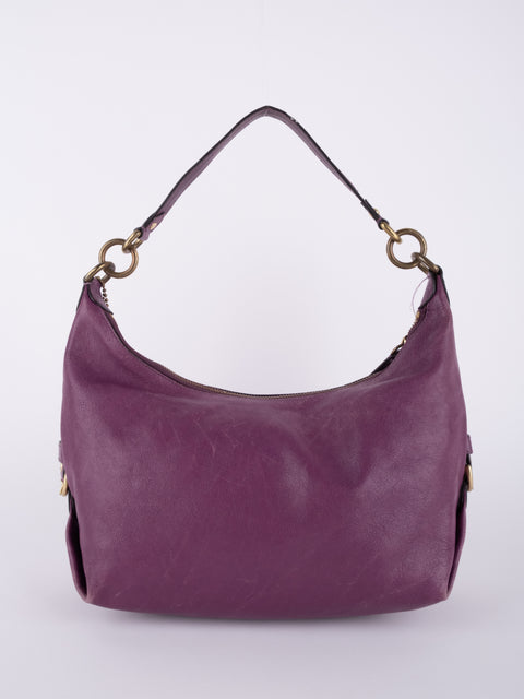 COACH Vintage Purple Leather Hobo Bag