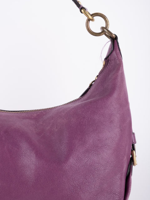 COACH Vintage Purple Leather Hobo Bag
