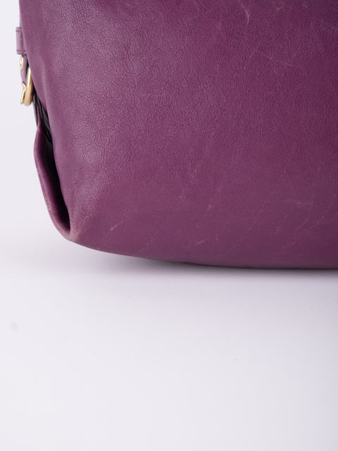 COACH Vintage Purple Leather Hobo Bag