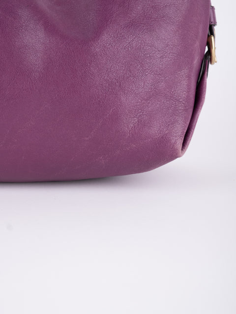 COACH Vintage Purple Leather Hobo Bag