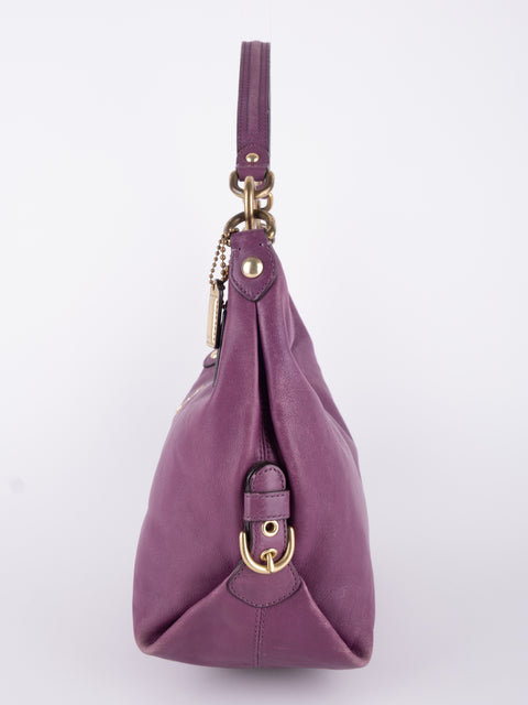 COACH Vintage Purple Leather Hobo Bag