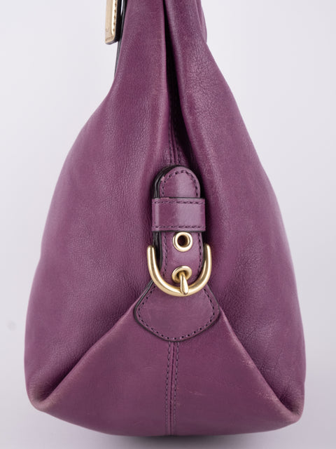 COACH Vintage Purple Leather Hobo Bag