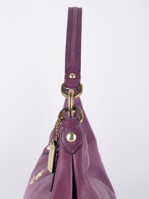 COACH Vintage Purple Leather Hobo Bag