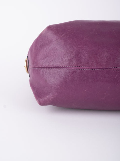 COACH Vintage Purple Leather Hobo Bag