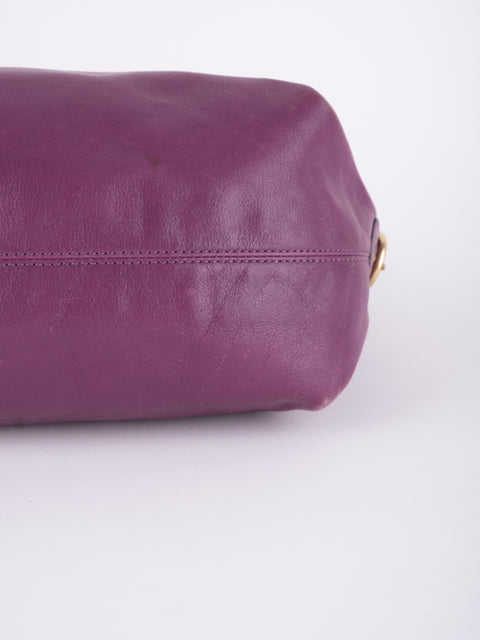 COACH Vintage Purple Leather Hobo Bag