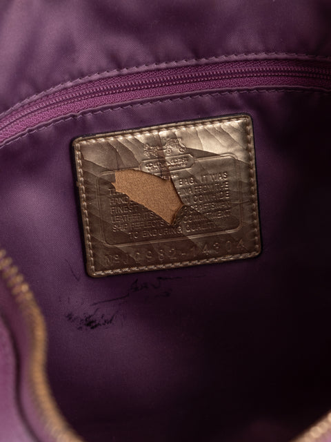 COACH Vintage Purple Leather Hobo Bag