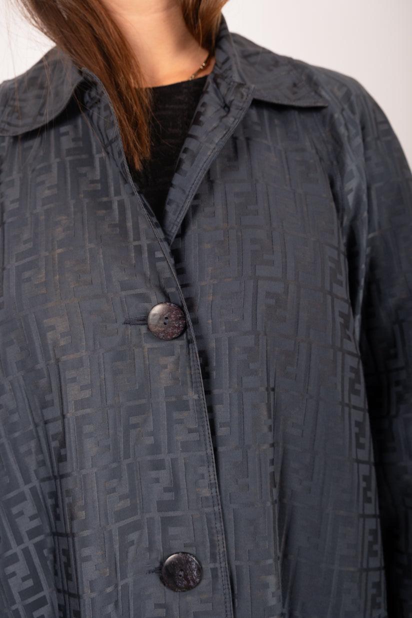 מעיל ניילון כחול כפתורים - Volver