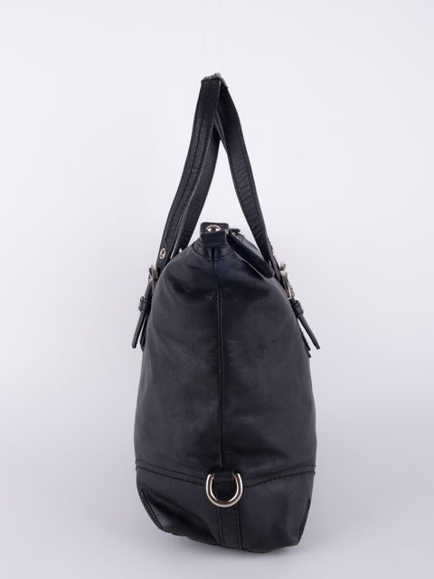 COACH Vintage Black Leather Tote Bag