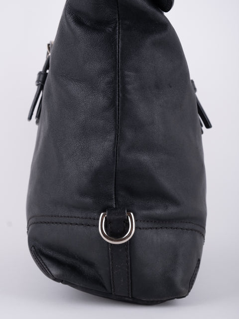 COACH Vintage Black Leather Tote Bag