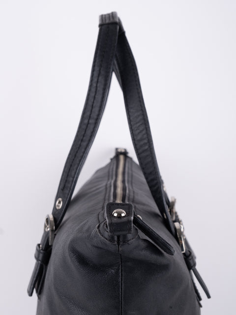 COACH Vintage Black Leather Tote Bag