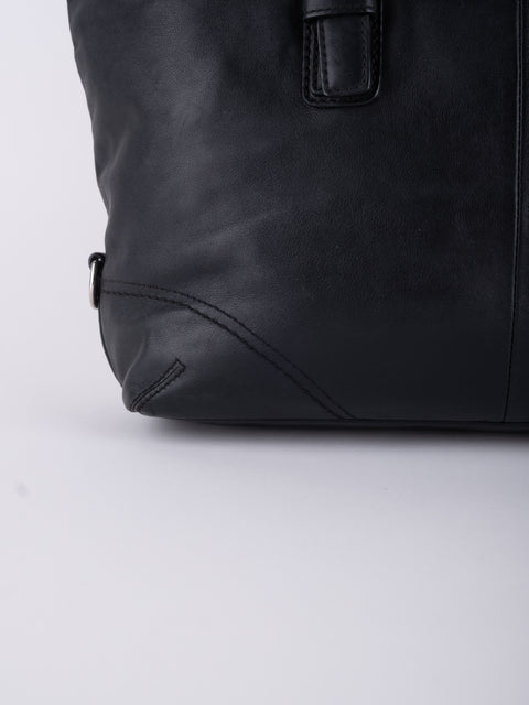 COACH Vintage Black Leather Tote Bag