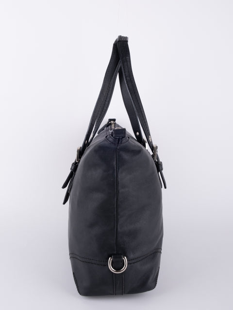 COACH Vintage Black Leather Tote Bag