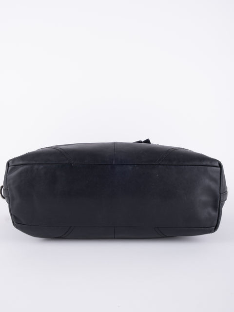 COACH Vintage Black Leather Tote Bag