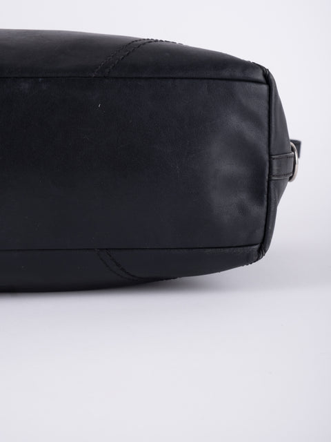 COACH Vintage Black Leather Tote Bag