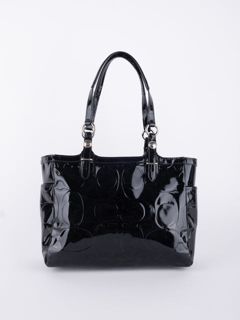 Coach Black Patent Leather Shoulder Bag