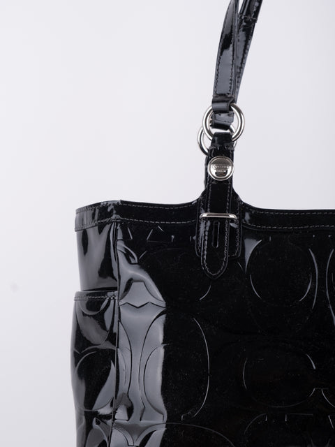 Coach Black Patent Leather Shoulder Bag