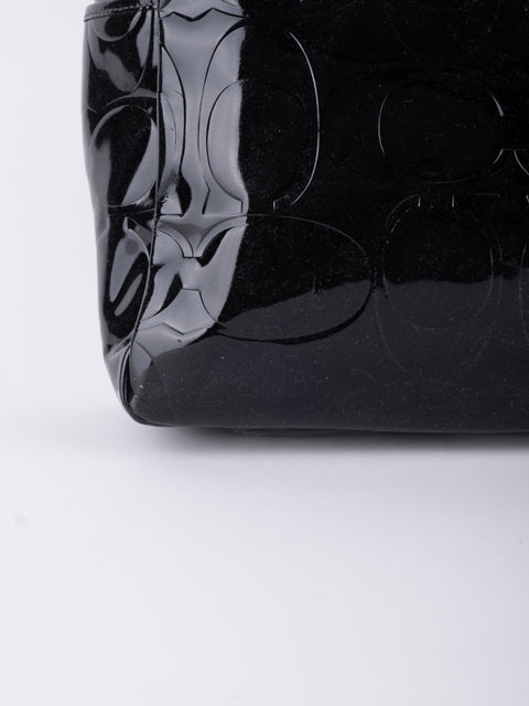 Coach Black Patent Leather Shoulder Bag
