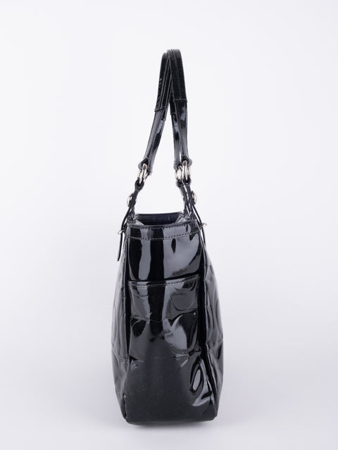 Coach Black Patent Leather Shoulder Bag
